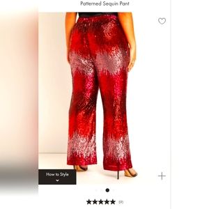Eloquii Pattern Sequin Pant